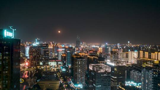 杭州_滨江区夜景_低碳科技园_夜景4K