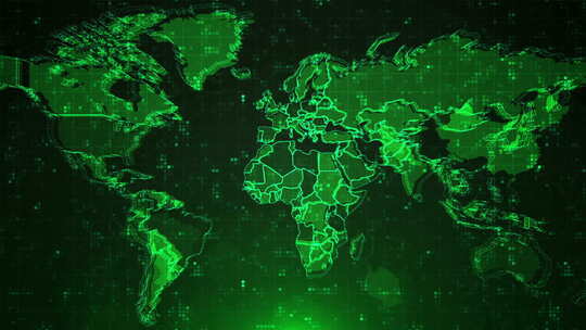 科技数据网格世界地图背景视频素材模板下载
