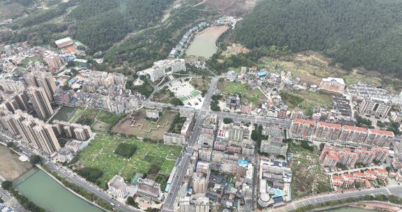 清远连山县城街道航拍