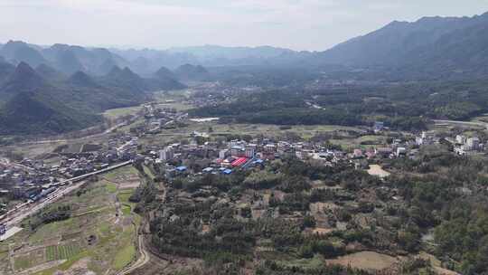 桂林兴安县白石乡田园山景