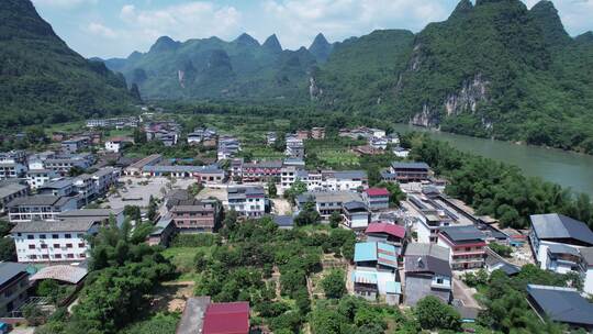 桂林杨堤漓江风景区航拍