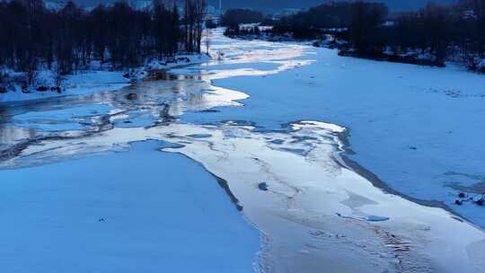 冰河雪河风景