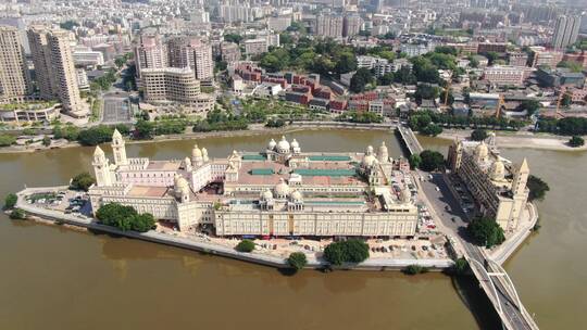 航拍福建福州城市宣传片地标建筑