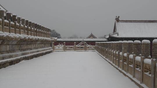 大雪中的北京故宫