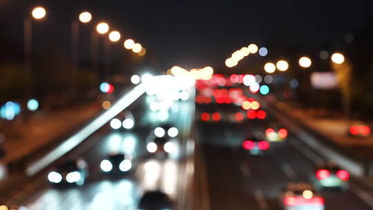 夜景街道 夜景车流 城市夜景