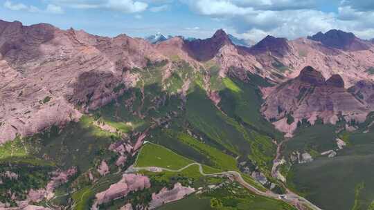 甘孜川西新龙红山丹霞地貌