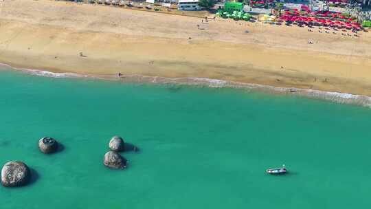 东海大海海边海水海浪沙滩海滩航拍风景唯美