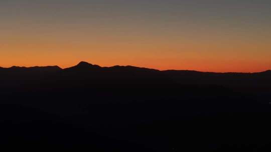 四川攀枝花市东华山上看日落晚霞航拍