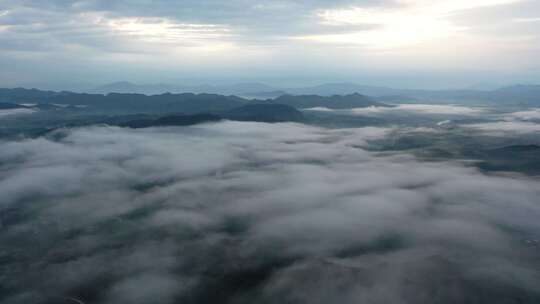 云雾笼罩的山野