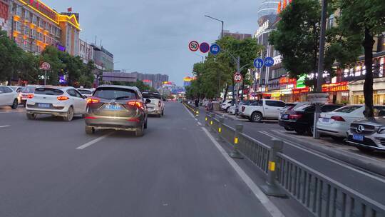 城市道路马路街头景象实拍