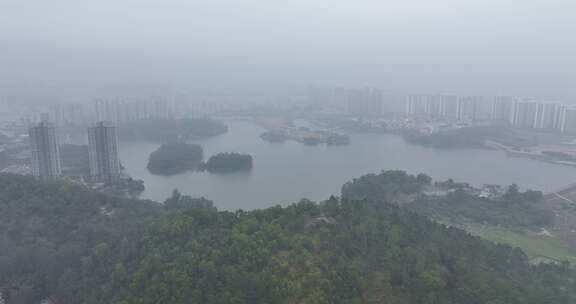 阳江市鸳鸯湖公园航拍