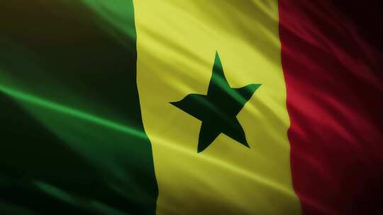 塞内加尔国旗4K视频素材模板下载