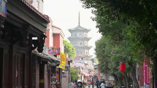 泉州西街景观古迹 西街 开元寺 朝天门