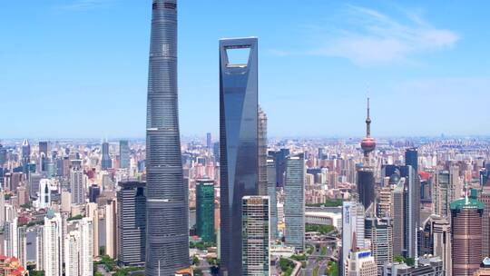 4K上海风景合集城市航拍
