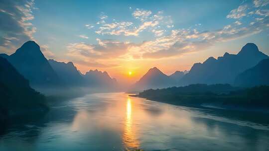 风景自然中国自然风景大好河山航拍祖国风光