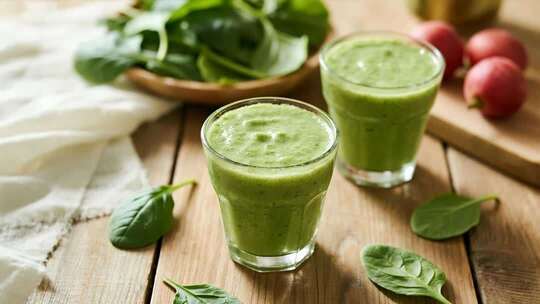 绿色果蔬汁健康饮食生活视频