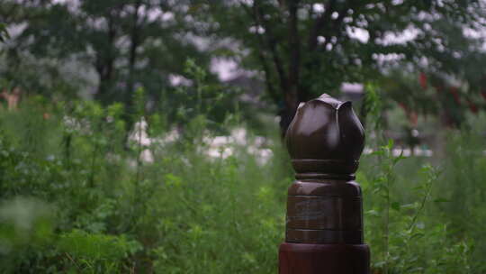 雨天屋檐下雨雨水惊蛰禅意古风清明大暑