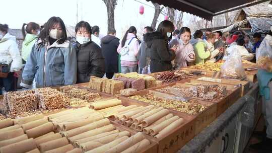 春节赶集社火办年货视频素材模板下载