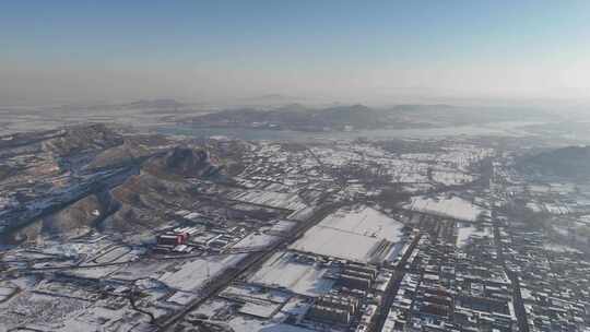 航拍雪景 唯美冬日空镜 立冬 冬至节气