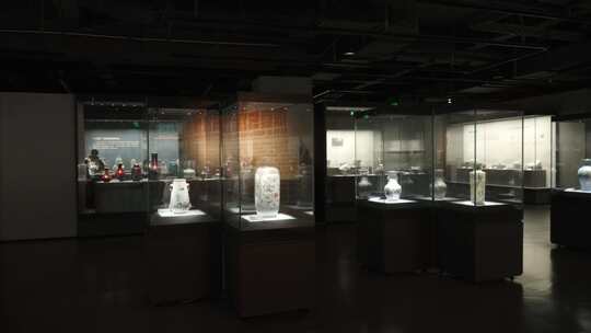 景德镇中国瓷器博物馆陶瓷空镜运镜视频素材模板下载