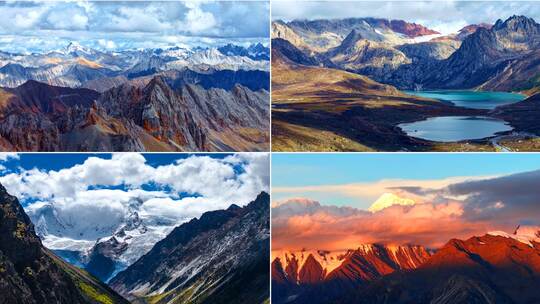 川西西藏风光航拍青藏高原