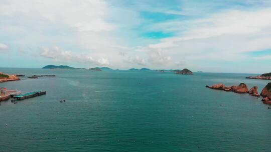 浙江舟山嵊泗列岛花鸟岛大海航拍