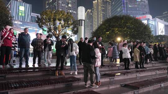 重庆观音桥步行街夜景