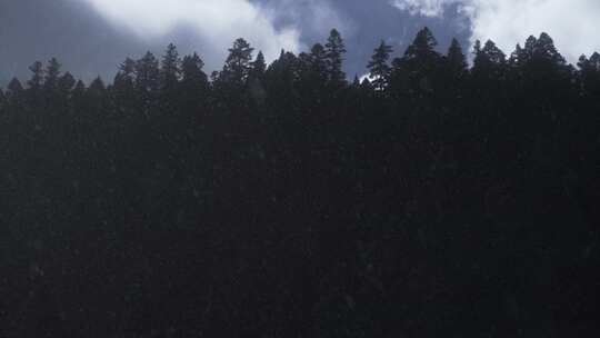 深山下雨