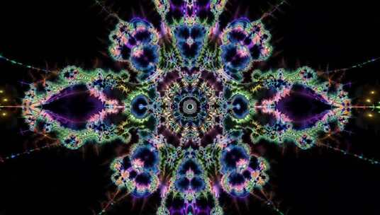 彩色对称几何光影素材