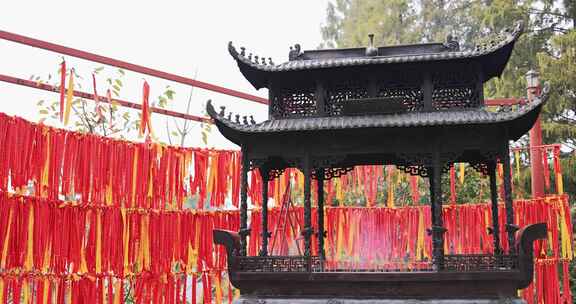 杭州径山寺香炉香火烧香祈福