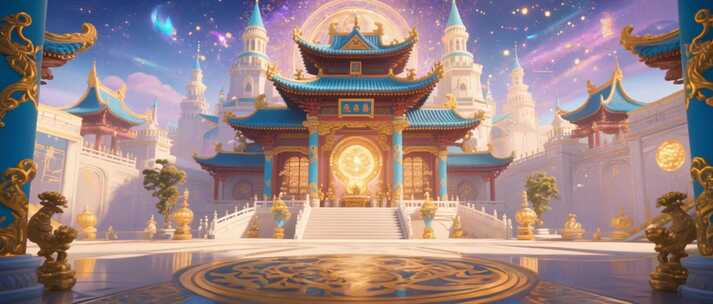 古风奇幻中式宫殿场景