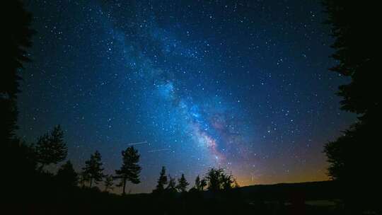 露营营地星空夜空延时