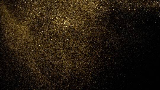 金色粒子光斑粉尘合成特效