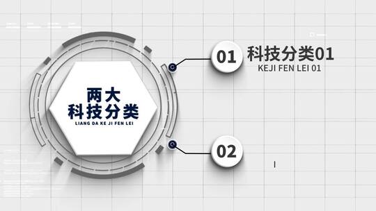 简约企业科技组织架构分类AE模板