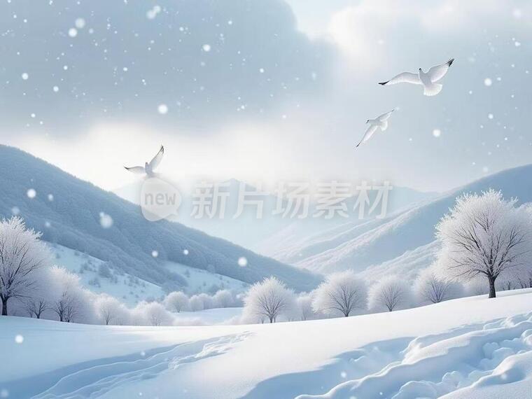 一张有雪山有树的图片12