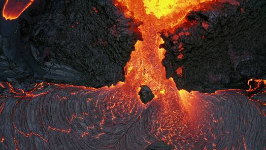 火山喷发景观视频素材模板下载