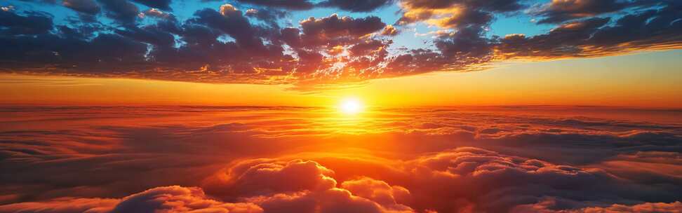 高空云海日出美景