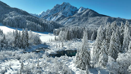 冰川航拍风景冰雪消融