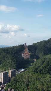 竖版视频梧州白云山风景区四恩禅寺