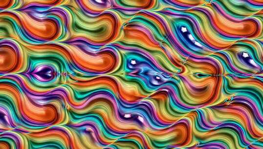 彩色波浪抽象艺术背景素材
