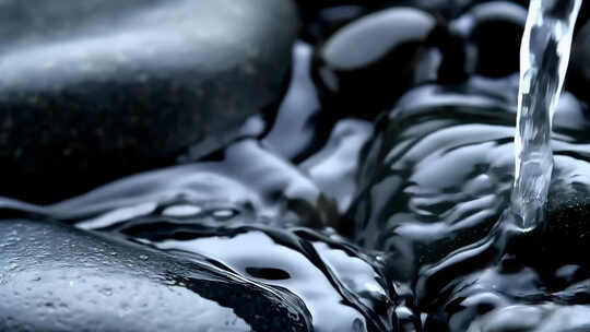 清澈质感水流