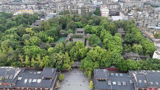 航拍四川眉山三苏祠4A景区