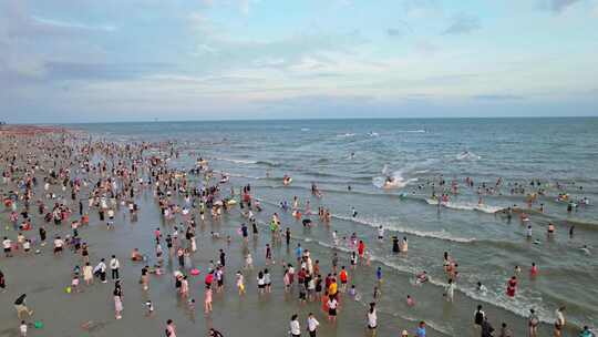 广西北海银滩地标大海风光旅游旅行风景航拍