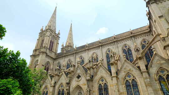 广州圣心大教堂 欧式建筑 历史景观