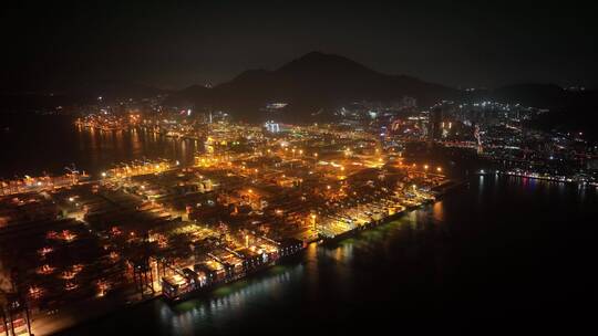 物流 航海 港口 夜景 盐田区 深圳盐田