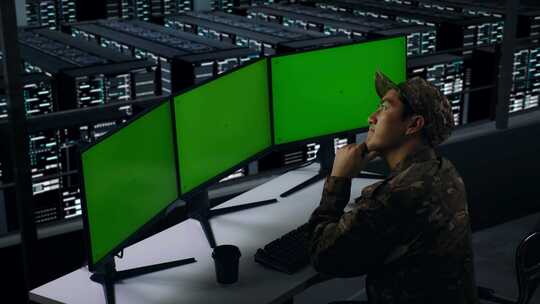 在数据中心模拟多台计算机显示器时的亚洲军