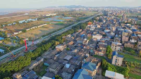 航拍福建福州新农村