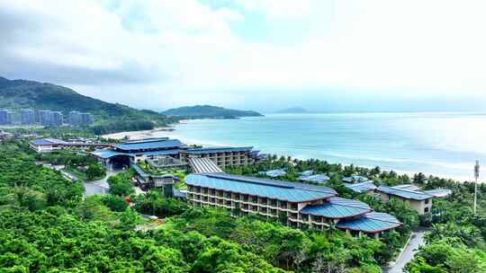 海边度假村鸟瞰全景