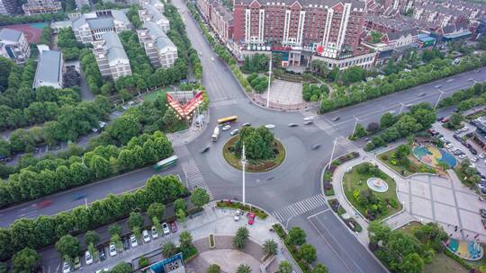 衡阳西二环十字路口夜景日转夜延时4k合集