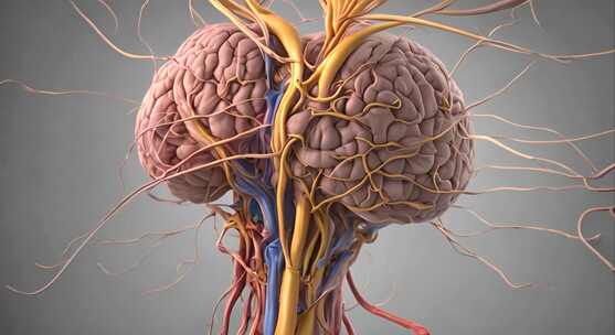 动画人类大脑血管